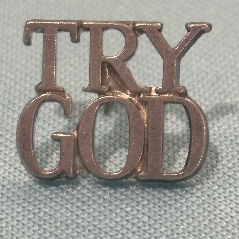 Tiffany & Co TRY GOD pin